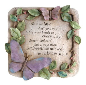 ~ ѐ 뉀 m  Evergreen Those We Love Don't Go Away Garden Memorial Stone | Outdoor Safe | 10-Inch | Remembrance Gift | D?cor for Homes, Lawn and Garden ysAiz