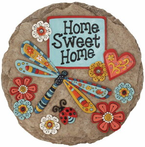 ~ ѐ 뉀 m  Spoontiques - Garden D?cor - Home Sweet Dragonfly Stepping Stone - Decorative Stone for Garden ysAiz