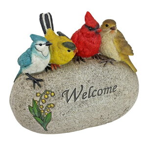 ~ ѐ 뉀 m  Design Toscano Birdy Welcome Garden Stone Statue: Medium ysAiz