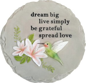 ~ ѐ 뉀 m  Spoontiques - Hummingbird Stepping Stone - Decorative Garden Stone for Yard, Patio, Garden or Walkway - Outdoor or Indoor Home Decor ysAiz