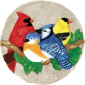 ~ ѐ 뉀 m  Spoontiques - Garden D?cor - Bright Birds Stepping Stone - Decorative Stone for Garden ysAiz
