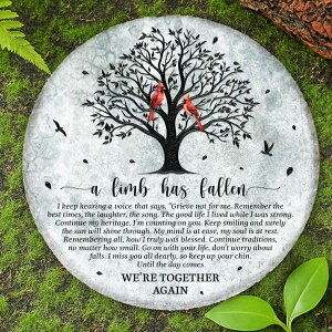 ~ ѐ 뉀 m  8'' Memorial Garden Stone with Acrylic Stand & Sunflower Sympathy Card, Bereavement Gift for Loss of Loved One Outside, Weatherproof Grave Markers for Cemetery, Cardinal A Limb Has Fallen Plaque HS8-8 ysAi