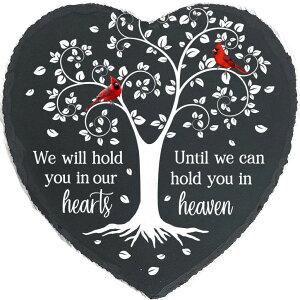 ~ ѐ 뉀 m  Cardinal Memorial Slate Stone - Hold You in Our Hearts, Memorial Plaque Sympathy Gifts for Loss of Loved One, Memorial Gifts for Loss of Father, Mother, Brother Garden Slate Stone TNA6 ysAiz