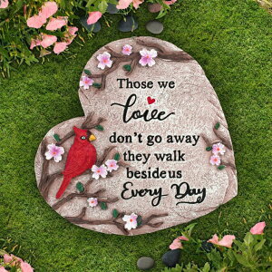 ~ ѐ 뉀 m  Jazcimdo Sympathy Gifts for Loss of Loved One, Memorial Garden Stones in Memory of Loved One Gifts, Condolence Bereavement Gift for Garden, Outside, or Home Decor (10 inch) ysAiz