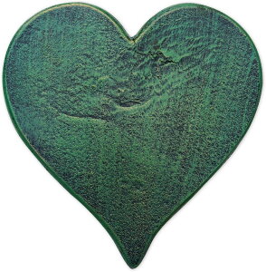 ~ ѐ 뉀 m  Sunset Vista Designs Garden Path Cast Iron Stepping Stone, 12' x 12", Heart - Verdigris ysAiz