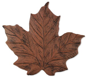 ~ ѐ 뉀 m  Sunset Vista Designs Wilderness Wonders Cast Iron Maple Leaf Stepping Stone, 11-1/2 by 12-Inch Brown ysAiz