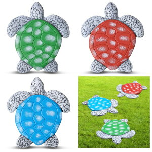 ~ ѐ 뉀 m  Yalikop 3 Pcs Turtle Stepping Stones Resin 7-10inch Decorative Stepping Stone Turtle Outdoor Garden Decorations for Garden Patio Walkway Sculpture Yard Art ysAiz