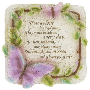 ~ ѐ 뉀 m  MyGift Memorial Garden Stone Sympathy Verse Hanging Wall Decor, Remembrance Stepping Stone ysAiz