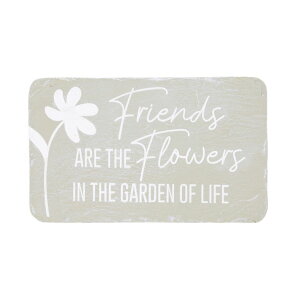 ~ ѐ 뉀 m  Pavilion Gift Company ? Friends Are Flowers ? 7h Indoor Outdoor Weatherproof Decorative Garden Stepping Stone Plaque Best Friend Bestie BFF Friendship ysAiz