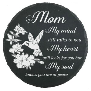 ~ ѐ 뉀 m  Mom Memorial Garden Stones Slate Stone Sympathy Gifts Loss of Mom Mother Plaque in Loving Memory of Mom Stepping Stone TNA25 ysAiz