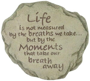 ~ ѐ 뉀 m  Spoontiques - Garden D?cor - Life is Not Measured Stepping Stone - Decorative Stone for Garden ysAiz