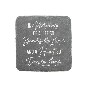 ~ ѐ 뉀 m  Pavilion Gift Company ? Life So Beautifully Lived ? 7.75h Indoor Outdoor Weatherproof Decorative Garden Stepping Stone Beloved Grave Memorial in Memory Bereavement Remembrance Loss Gift ysAiz