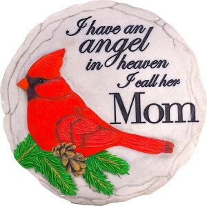 ~ ѐ 뉀 m  Spoontiques Mom Cardinal Stepping Stone - Cute Birds Decorative Garden Stone for Yard, Patio, Garden or Walkway - Outdoor or Indoor Home Decor ysAiz