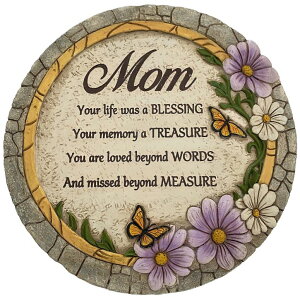 ~ ѐ 뉀 m  Mom Garden Memorial Stones, Butterflies Flower Stepping Stones Memorial Gifts for Loss of Mother, Sympathy Gift for Loss of Mom, in Memory of Mom Stones TNS7 ysAiz