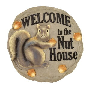~ ѐ 뉀 m  Spoontiques - Garden D?cor - Nut House Stepping Stone - Decorative Stone for Garden ysAiz