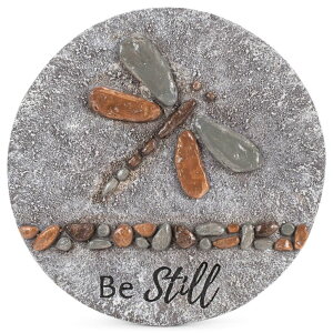 ~ ѐ 뉀 m  Roman Giftware Inc., Garden Collection, 11.75" D Dragonfly Stepping,Religious, Inspirational, Durable (11x11x1) ysAiz