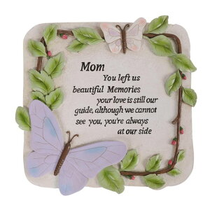 ~ ѐ 뉀 m  10 Inch Polyresin Memorial Garden Stone, Sympathy Gift for Loss of Mom, Memorial Plaques for Outdoors, Garden Stones in Memory of Loved Ones, Remembrance of Beloved Mather (Mom) ysAiz