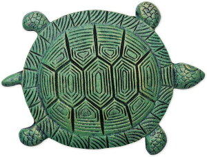 ~ ѐ 뉀 m  Sunset Vista Designs Garden Path Cast Iron Stepping Stone, 10" x 13", Turtle - Verdigris ysAiz