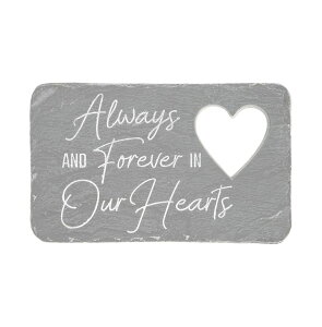 ~ ѐ 뉀 m  Pavilion Gift Company ? Forever In Our Hearts ? 7h Indoor Outdoor Weatherproof Decorative Garden Stepping Stone Plaque Bereavement In Memory Memorial Loss Of Loved One ysAiz