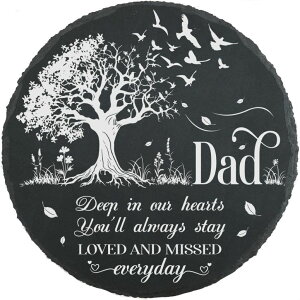 ~ ѐ 뉀 m  Dad Memorial Slate Stone Father Memorial Plaque Memorial Gifts for Loss of Dad Memorial Garden Stone Bereavement Gifts for Loss of Father Stepping Stone TNA37 ysAiz