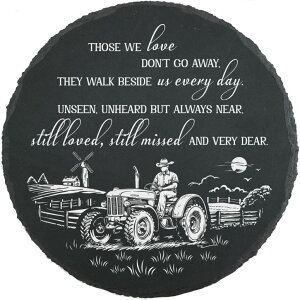 ~ ѐ 뉀 m  Farmer Memorial Stone Farming Memorial Gifts for Loss of Farmer Loss of Dad Grandpa Uncle Garden Stepping Stone Remembrance of Farmer Plaque Sympathy Gift TNA38 ysAiz