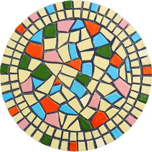 ~ ѐ 뉀 m  QZSDBWHCB - Garden Decoration - Mosaic Stepping Stone - Patio Decoration Stone 12 Inch (Beige) ysAiz