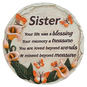 ~ ѐ 뉀 m  Memorial Stone Sister Memorial Gifts for Loss of Sister Garden Stone in Memory of Sister Sympathy Stepping Stones TNS10 ysAiz