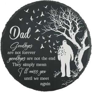 ~ ѐ 뉀 m  Dad Memorial Stone Memorial Garden Stone Sympathy Gifts for Loss of Father, Loss of Dad Stepping Stone in Memory of Dad Fathers Day Grave Decor TNA39 ysAiz