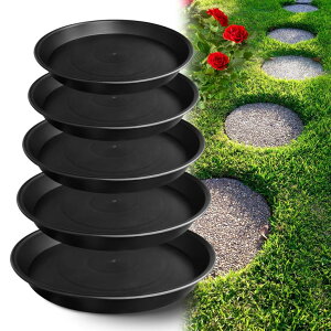 ~ ѐ 뉀 m  U0U 5 Size Round Stepping Stone Mold,8.7" 9.25" 10" 11.4" 12.6"Stepping Stone Molds for Concrete,Black Plastic Concrete Molds for Casting Garden Pathmate Pavement Precast and Forms Walkway (Black) ysAiz