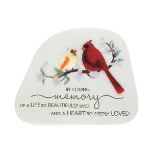 ~ ѐ 뉀 m  Pavilion Gift Company - in Loving Memory - 7" Cardinal Memorial Garden Stone Bereavement in Memory Memorial Loss of Loved One Gift Calling Hours Funeral Present ysAiz