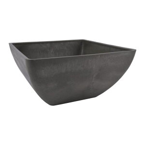 ~ ѐ 뉀 m  Arcadia Garden Products PSW FBD30DC Plastic/Stone/Wood Composite, No Drainage Hole (Drillable), Indoor/Outer Simplicity Square Planter, Dark Charcoal ysAiz