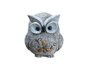 ~ ѐ 뉀 m  Roman 7.75" H Pebble Owl Statue Pudgy Pals, Garden Decor, Garden Gift ysAiz