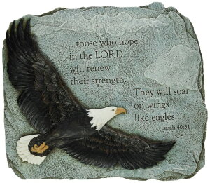 ~ ѐ 뉀 m  Joseph's Studio by Roman Inc., EAGLES WINGS GARDEN STONE, Garden Collection, Religious Statue, Holy Family, Memorial, Angel, Patron Saint, Garden D?cor (11x12x2) ysAiz