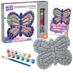 ~ ѐ 뉀 m  MindWare Paint Your Own Stepping Stone Butterfly, Rock Painting Kit, Stepping Stones Crafts for Kids Ages 8 & up ysAiz