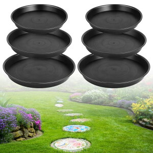 ~ ѐ 뉀 m  Lettry 6Pcs Round Stepping Stone Mold, 3 Size Cement Molds for Concrete, 10" 11.4" 12.6" Plastic Concrete Molds for Casting Garden Pavement and Walkway ysAiz