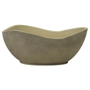 ~ ѐ 뉀 m  Classic Home and Garden Arc Unique Planter Bowl w/Drain Plug - UV Resistant Shallow Planter - Modern Plant Pot for Herbs (12h Stone) ysAiz