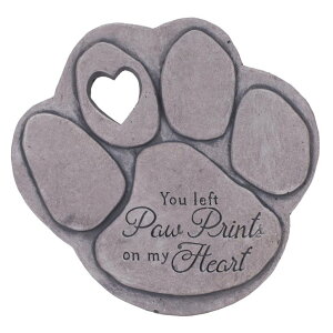 ~ ѐ 뉀 m  Transpac You Left Paw Prints Greytone 10 x 10 Cement Decorative Outdoor Garden Stone ysAiz