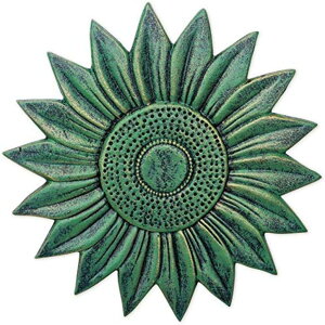~ ѐ 뉀 m  Sunset Vista Designs Garden Path Cast Iron Stepping Stone, 12" x 12", Sunflower - Verdigris, Green (93573) ysAiz