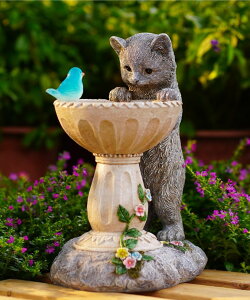 ~ ѐ 뉀 m  Philodwell Cat Statues for Bird Bath: Outdoor Sculptures for Garden Lawn Patio Yard Balcony Porch - Unique Gifts for Mother Grandma Women ysAiz