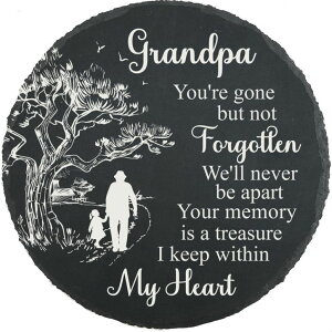 ~ ѐ 뉀 m  Grandpa Memorial Stone, Memorial Gifts for Loss of Grandpa, in Memory of Grandpa in Heaven Garden Slate Stone TNA14 ysAiz