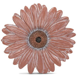 ~ ѐ 뉀 m  NAT & Jules Gerbera Daisy Flower Shaped Dimensional Indoor Outdoor 12 inch Cast Resin Decorative Garden Stepping Stone, Patio, Walkway Sculpture Yard Art, Terracotta ysAiz
