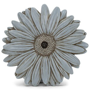 ~ ѐ 뉀 m  NAT & Jules Gerbera Daisy Flower Shaped Dimensional Indoor Outdoor 12 inch Cast Resin Decorative Garden Stepping Stone, Patio, Walkway Sculpture Yard Art, Stone Grey ysAiz