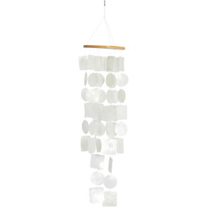 ���� �u�� �G�� �C�O Deco 79 Capiz Shell Waterfall Windchime, 20 x 5 x 5, White �y���s�A���i�z