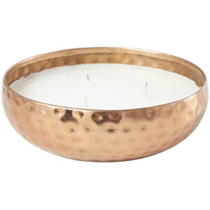 ���� �u�� �G�� �C�O Deco 79 Metal Decorative Candle Tropical Breeze Scented Hammered 20 oz 3 Wick Aromatherapy Candle with White Wax, Wax Aromatherapy Candle 7 x 7 x 2, Copper �y���s�A���i�z