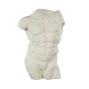 ���� �u�� �G�� �C�O Deco 79 Polystone People Decorative Sculpture Textured Home Decor Statue with Black Speckles, Accent Figurine 13 x 8 x 20, White �y���s�A���i�z