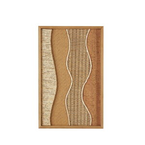 ���� �u�� �G�� �C�O Deco 79 Wood Abstract Handmade Home Wall Decor Dimensional Wavy Mixed Media Wall Sculpture with Various Textures and Patterns, Wall Art 15 x 2 x 23, Brown �y���s�A���i�z