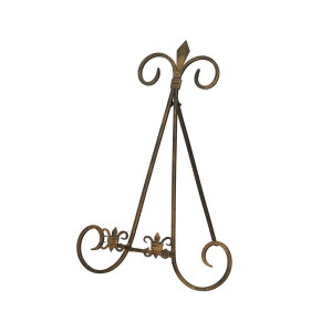 ���� �u�� �G�� �C�O Deco 79 Metal Scroll Display Easel Tabletop Easel with Foldable Stand, Display Stand 11 x 10 x 14, Gold �y���s�A���i�z