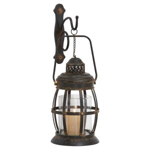���� �u�� �G�� �C�O Deco 79 Metal Wall Sconce Suspended Pillar Lantern , 7 x 10 x 19, Brown �y���s�A���i�z