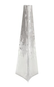 ���� �u�� �G�� �C�O Deco 79 Stainless Steel Metal Decorative Vase Hammered Centerpiece Vase, Flower Vase for Home Decoration 7 x 6 x 22, Silver �y���s�A���i�z