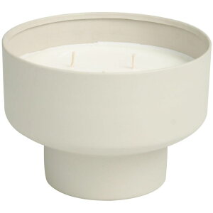 ���� �u�� �G�� �C�O Deco 79 Metal Decorative Candle White Sage Scented Matte 50 oz 3 Wick Aromatherapy Candle with White Wax, Wax Aromatherapy Candle 7 x 7 x 5, Gray �y���s�A���i�z